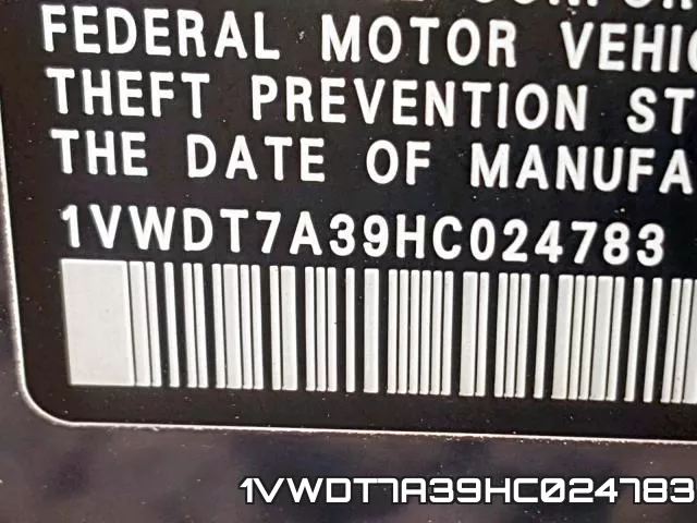 1VWDT7A39HC024783 фото 2