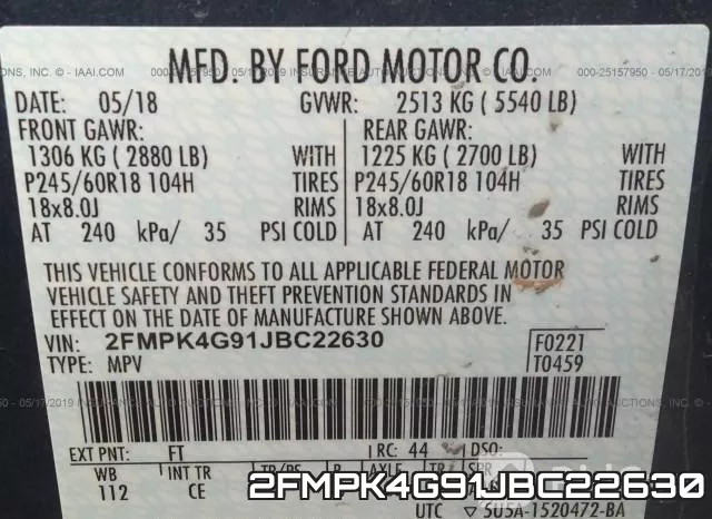 2FMPK4G91JBC22630 фото 10