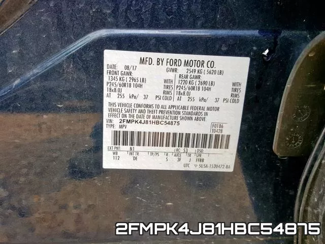 2FMPK4J81HBC54875 фото 2