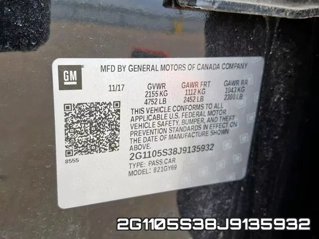 2G1105S38J9135932 фото 2