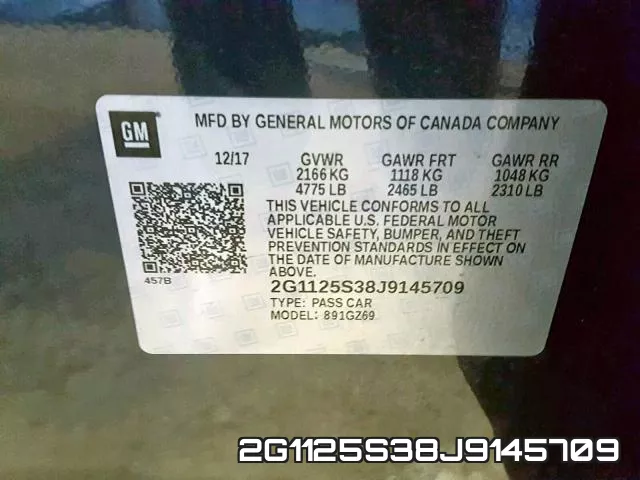 2G1125S38J9145709 фото 2