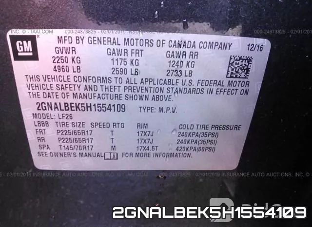2GNALBEK5H1554109 фото 10
