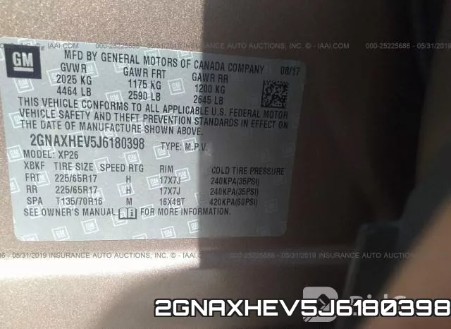 2GNAXHEV5J6180398 фото 10
