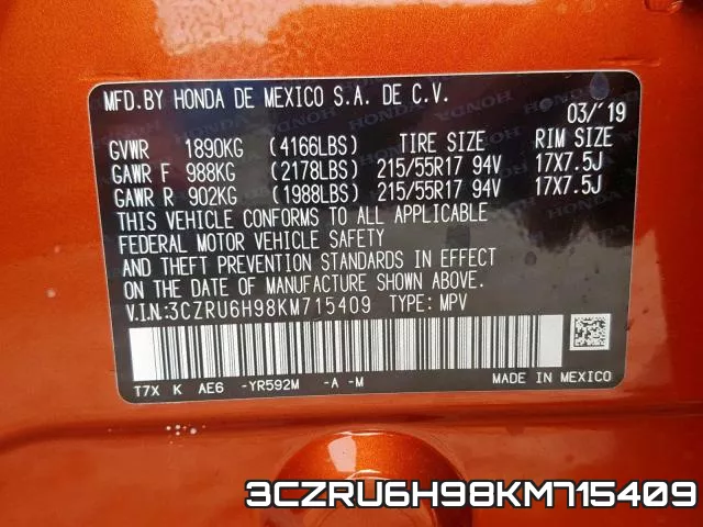 3CZRU6H98KM715409 фото 2