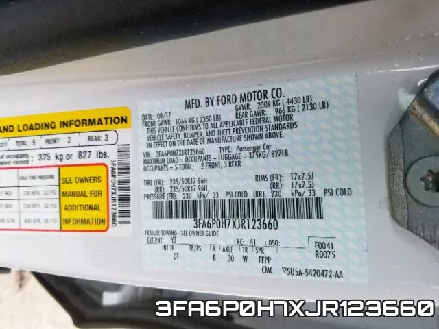 3FA6P0H7XJR123660 фото 2