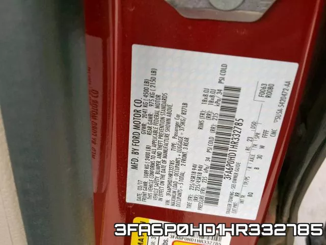 3FA6P0HD1HR332785 фото 2
