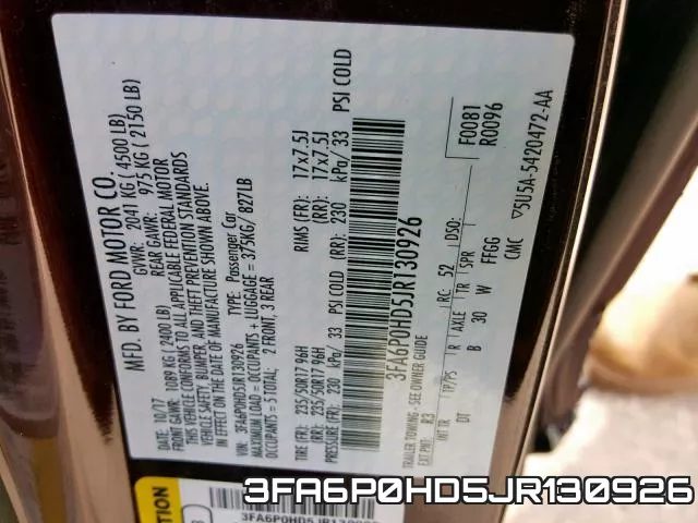 3FA6P0HD5JR130926 фото 2