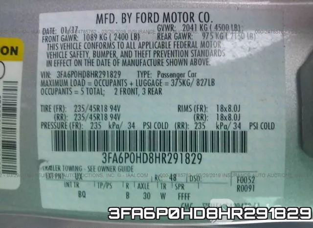 3FA6P0HD8HR291829 фото 10