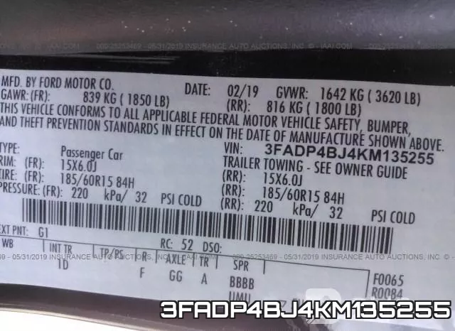 3FADP4BJ4KM135255 фото 10