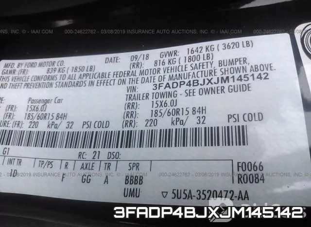3FADP4BJXJM145142 фото 10