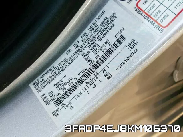 3FADP4EJ8KM106370 фото 2