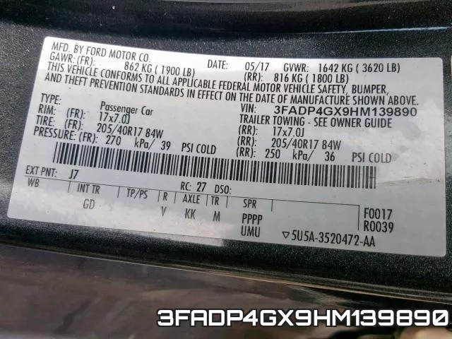 3FADP4GX9HM139890 фото 2