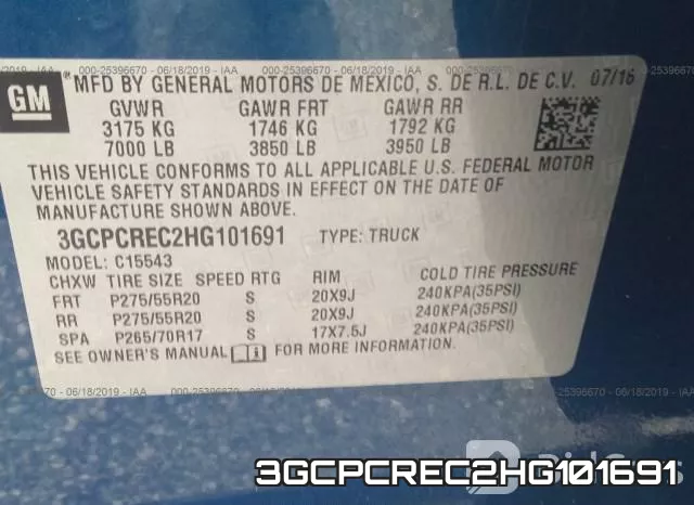 3GCPCREC2HG101691 фото 10