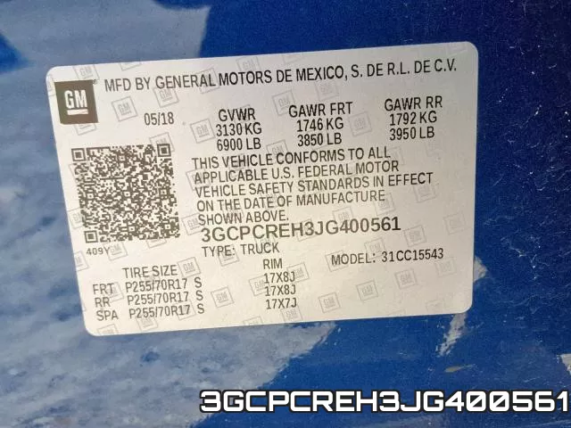3GCPCREH3JG400561 фото 2