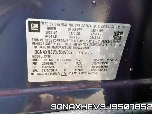 3GNAXHEV3JS507852 фото 2