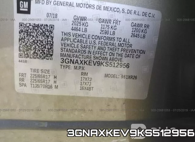 3GNAXKEV9KS512956 фото 10