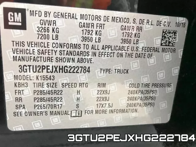3GTU2PEJXHG222784 фото 2