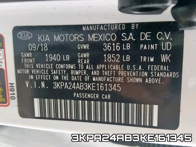 3KPA24AB3KE161345 фото 2