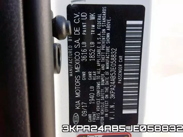 3KPA24AB5JE058832 фото 2