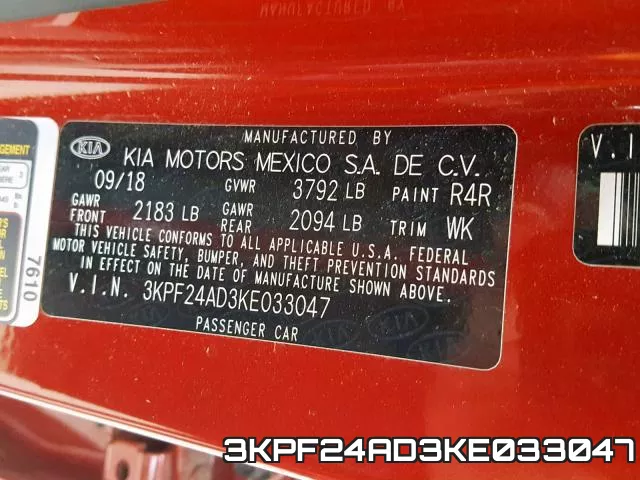 3KPF24AD3KE033047 фото 2