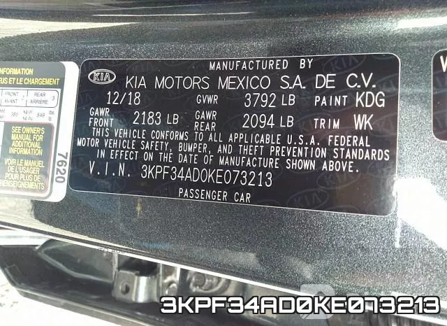 3KPF34AD0KE073213 фото 10