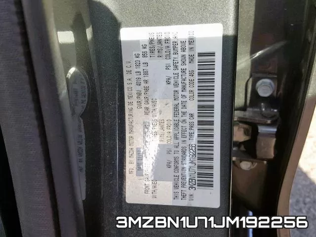 3MZBN1U71JM192256 фото 2