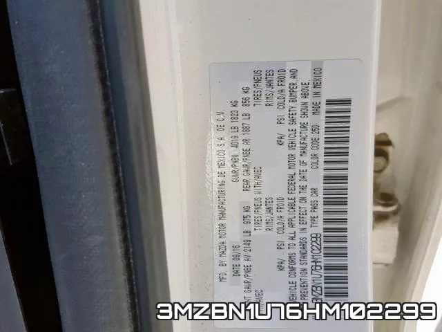 3MZBN1U76HM102299 фото 2