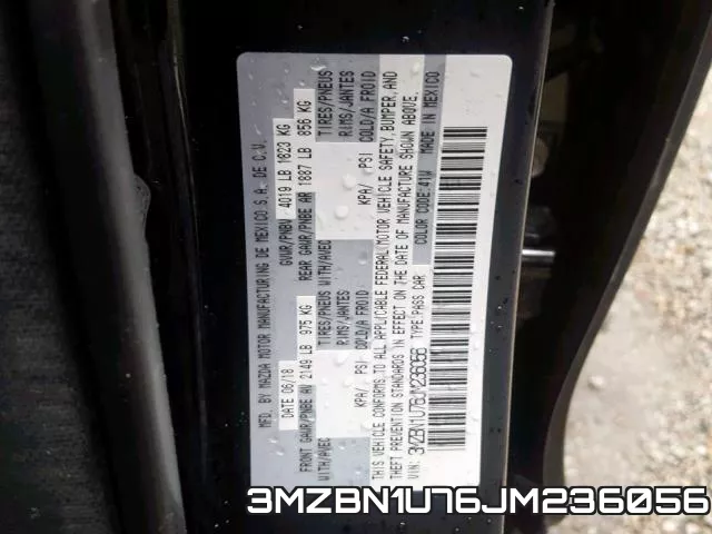 3MZBN1U76JM236056 фото 2