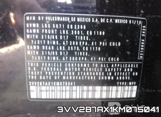 3VV2B7AX1KM075041 фото 8