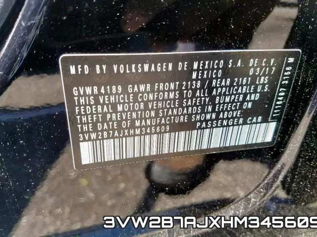 3VW2B7AJXHM345609 фото 2