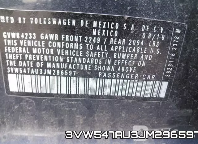 3VW547AU3JM296597 фото 10