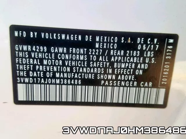 3VWD17AJ0HM386486 фото 2