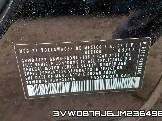 3VWDB7AJ6JM236496 фото 2