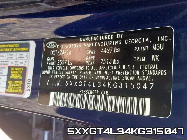 5XXGT4L34KG315047 фото 2