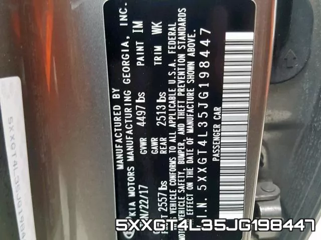 5XXGT4L35JG198447 фото 2