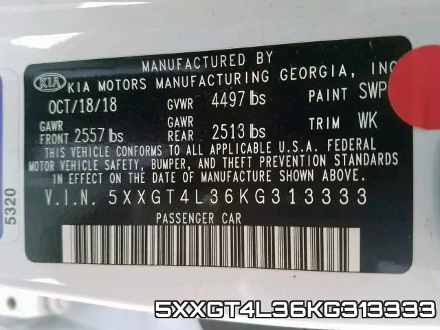 5XXGT4L36KG313333 фото 2