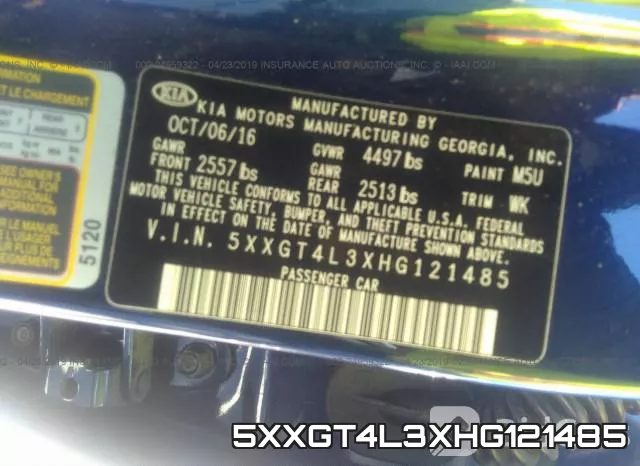 5XXGT4L3XHG121485 фото 10