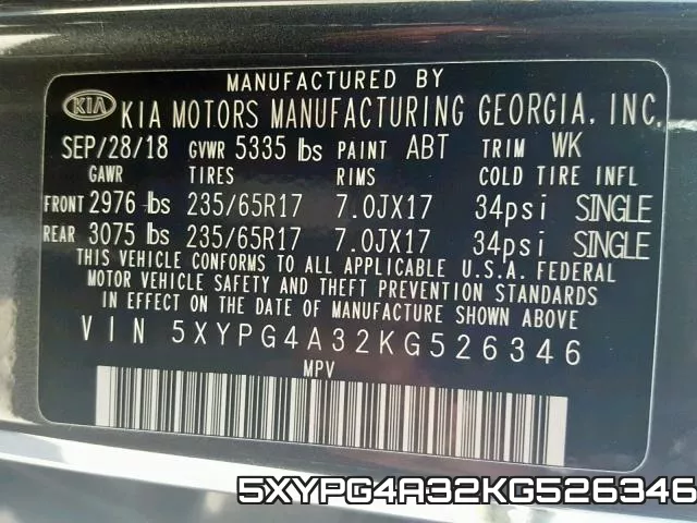 5XYPG4A32KG526346 фото 2