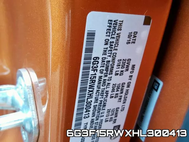 6G3F15RWXHL300413 фото 2