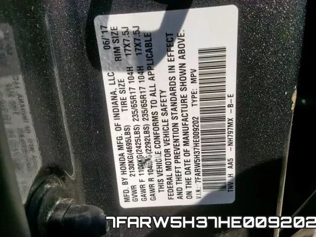 7FARW5H37HE009202 фото 2