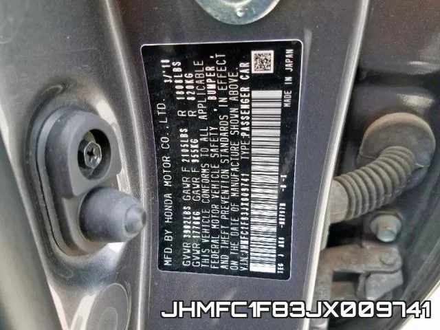 JHMFC1F83JX009741 фото 2
