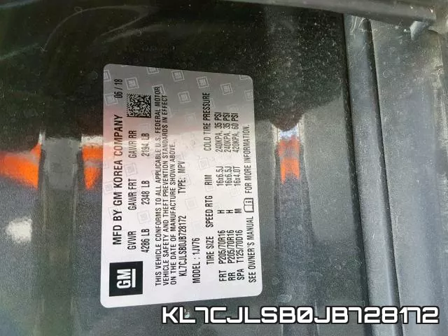 KL7CJLSB0JB728172 фото 2