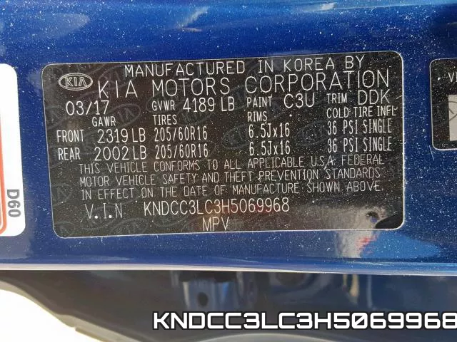 KNDCC3LC3H5069968 фото 2