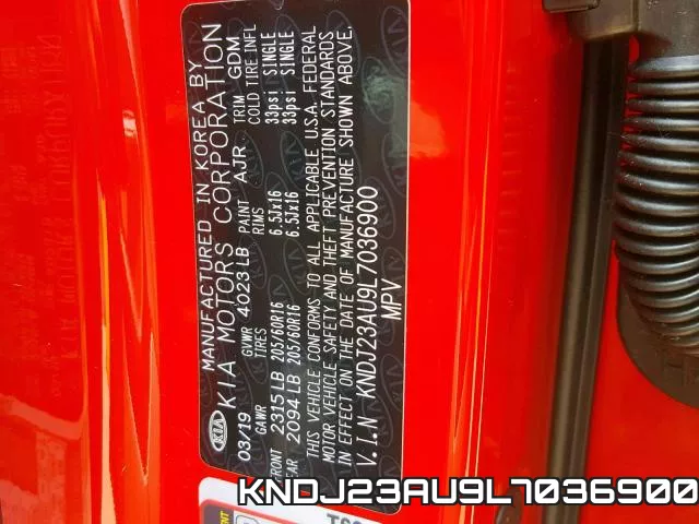 KNDJ23AU9L7036900 фото 2