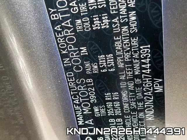 KNDJN2A26H7444391 фото 2