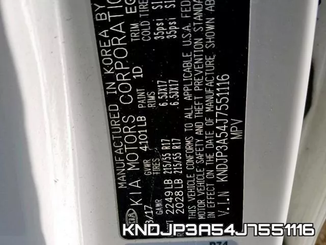KNDJP3A54J7551116 фото 2
