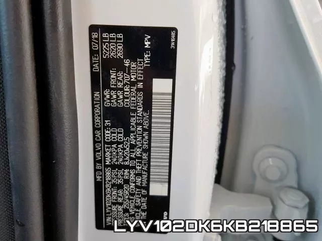 LYV102DK6KB218865 фото 2