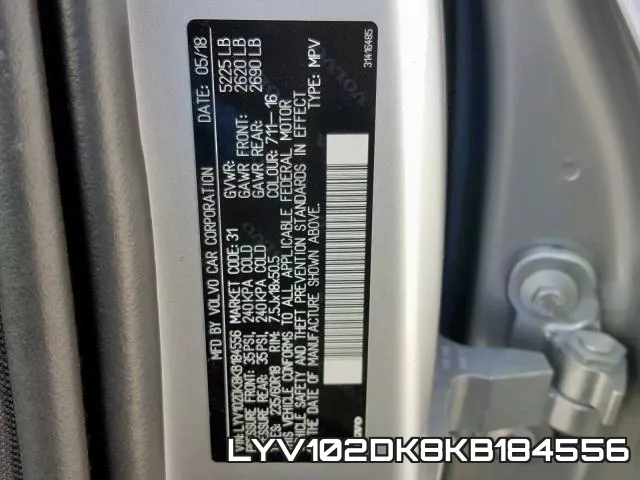 LYV102DK8KB184556 фото 2
