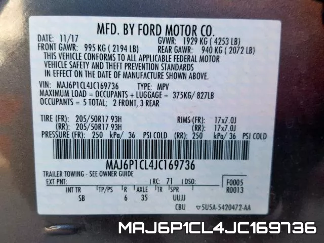 MAJ6P1CL4JC169736 фото 2