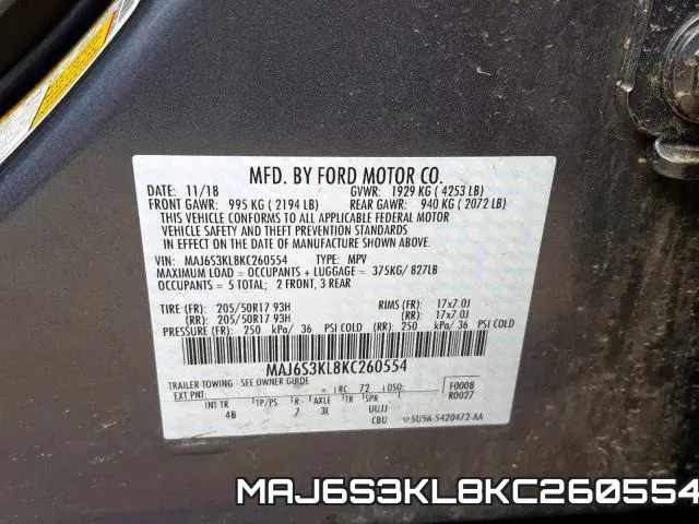 MAJ6S3KL8KC260554 фото 2